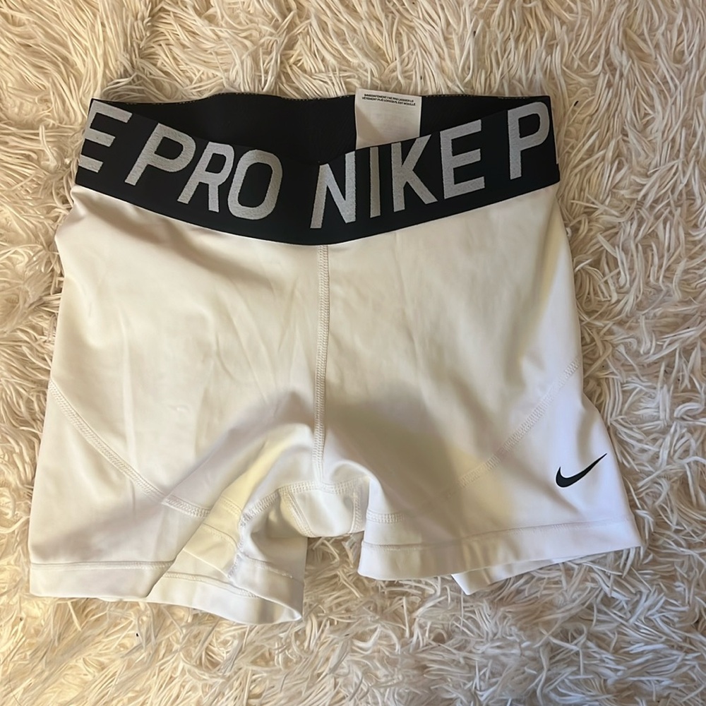 White with black waistband, Nike Pros